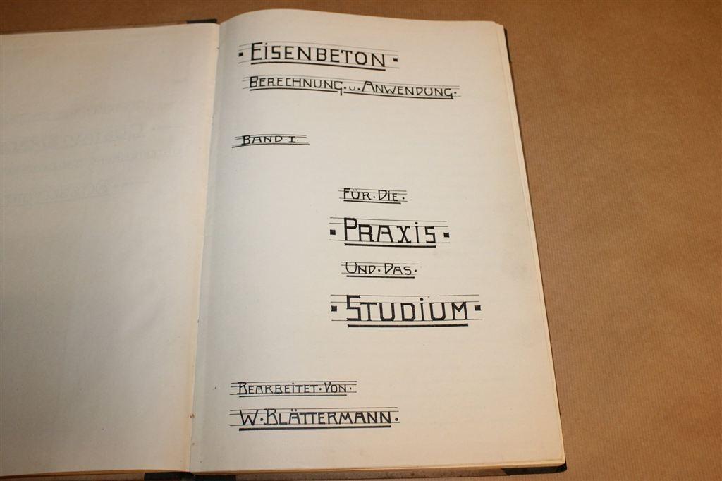Eisenbeton — Zeldzaam Vroeg Handboek Gewapend Beton 1915, Ophalen of Verzenden, Gelezen, Bouwkunde