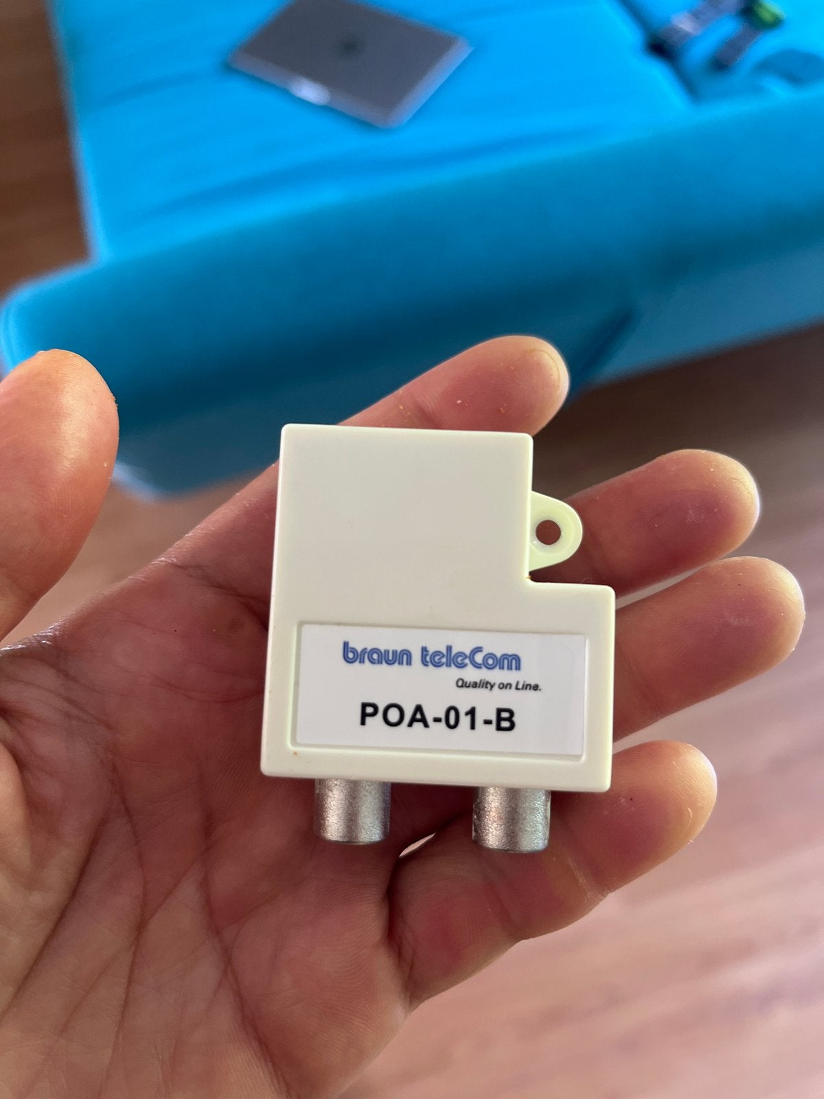 Braun teleCom POA-01-B Coaxiale Kabel Splitter, Audio, Tv en Foto, Ophalen, Gebruikt, Coaxiale kabel