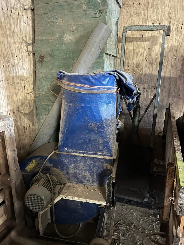 Slakkenhuis ventilator plus zakkenheffer op krachtstroom, Ophalen, Zo goed als nieuw, Afzuiger