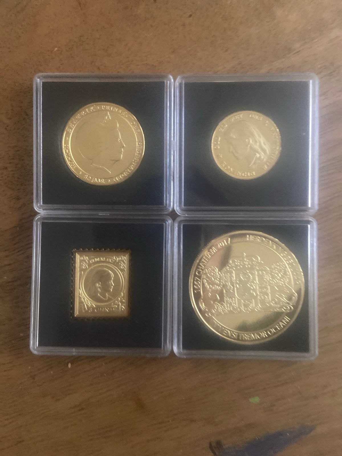 Herslag munten goud, waarschijnlijk bladgoud, Setje, Koningin Beatrix, Goud, Overige waardes