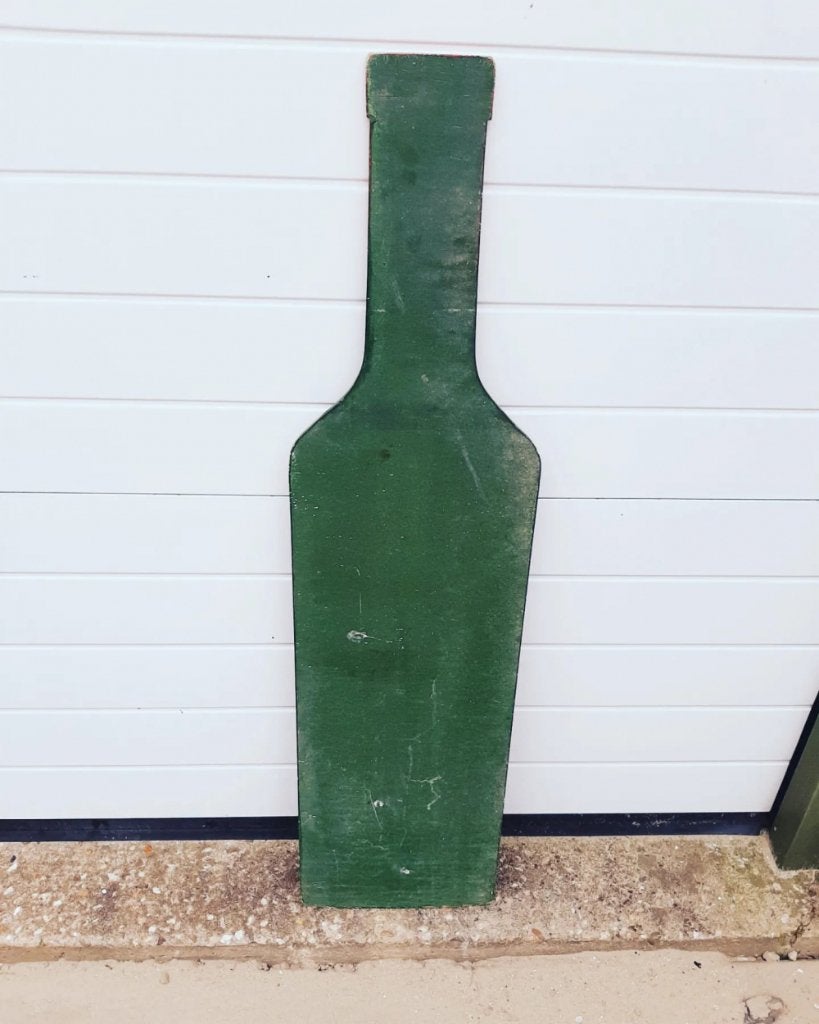 Origineel reclamebord van een wijnfles(komt uit Frankrijk)🍷, Verzamelen, Reclamebord, Gebruikt, ., Ophalen of Verzenden