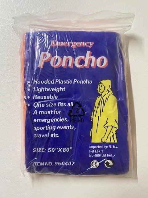 Lowlands: herbuikbare plastic regenponcho, Ophalen of Verzenden, Nieuw, Regenponcho, Heren