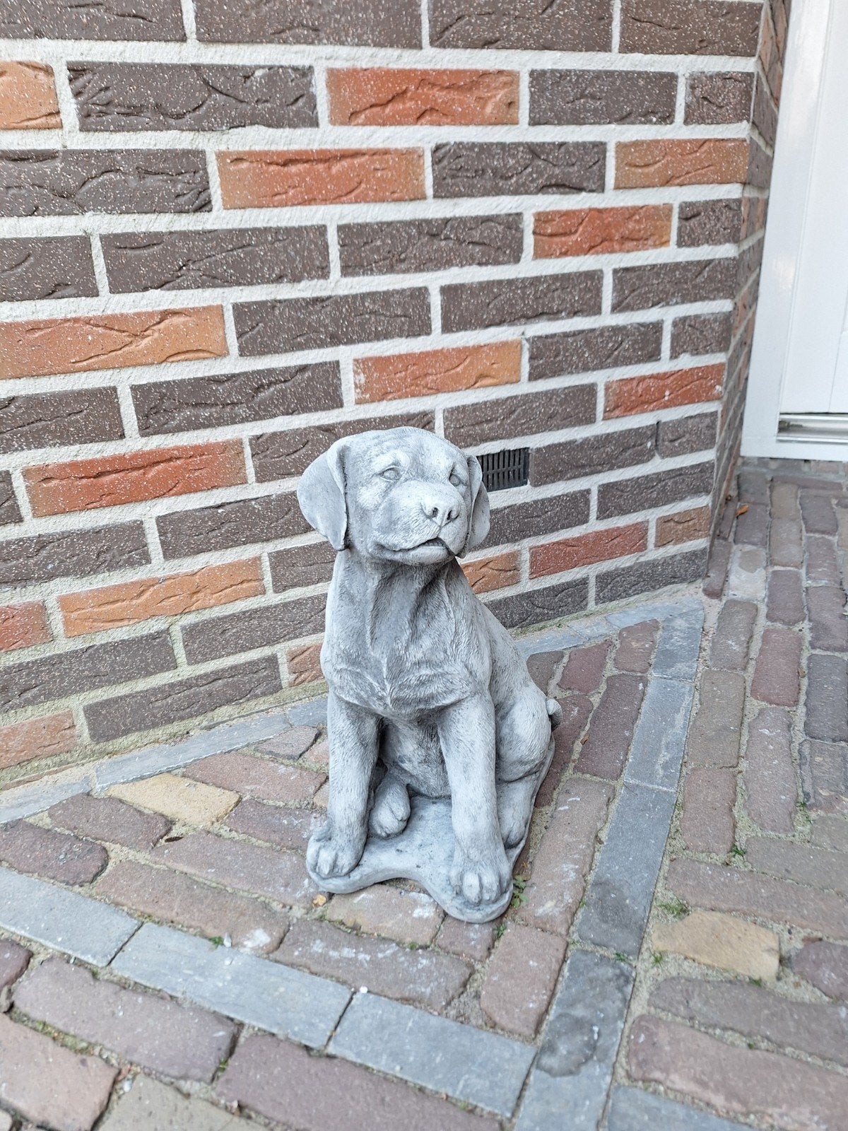 Betonnen Labrador Beeld - Zittend - 40 cm Hoog, Ophalen, Nieuw, Beton, Dierenbeeld