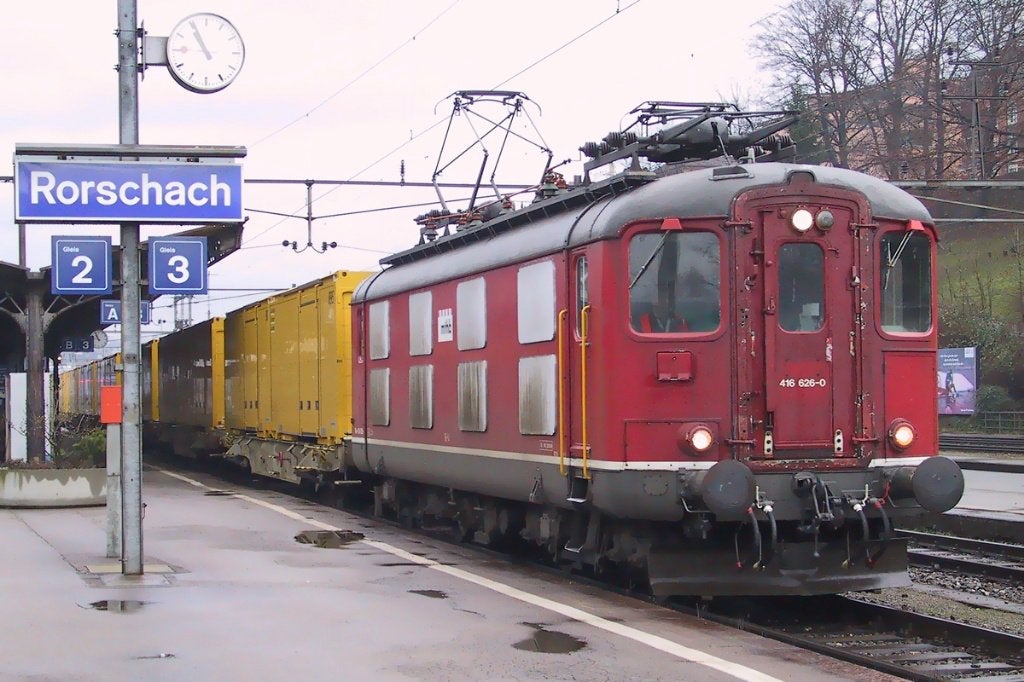 HAG 237 SBB oldtimer rode loc RE 4/4 I  in ovp v. MARKLIN, Overige merken, Wisselstroom, Locomotief, Ophalen of Verzenden
