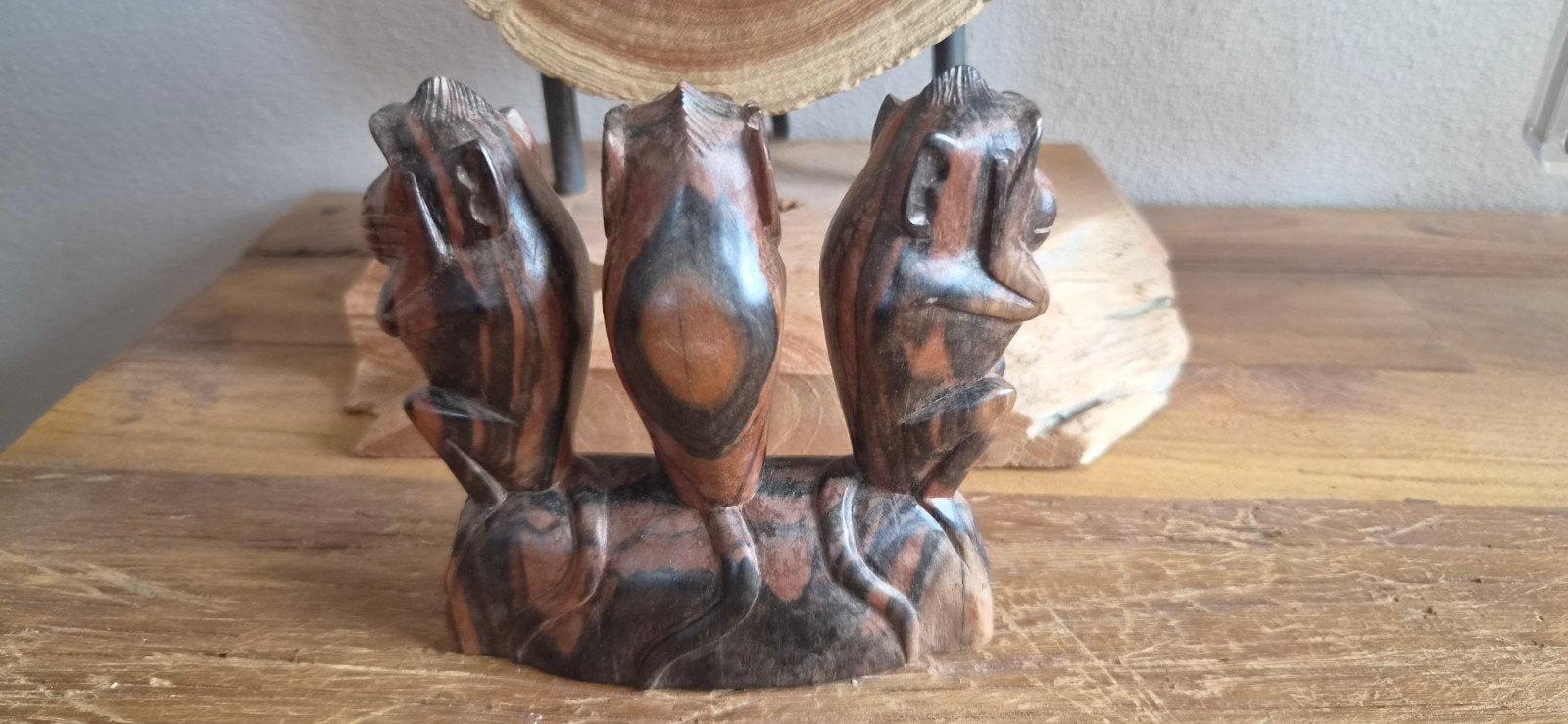 Horen zien zwijgen art deco coromandel hout, Antiek en Kunst, Ophalen of Verzenden