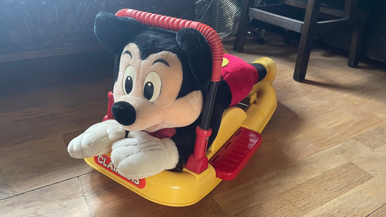 Unieke Vintage Mickey Mouse schommel/Loopauto ca. 1988), Ophalen, Mickey Mouse, Zo goed als nieuw, Overige typen