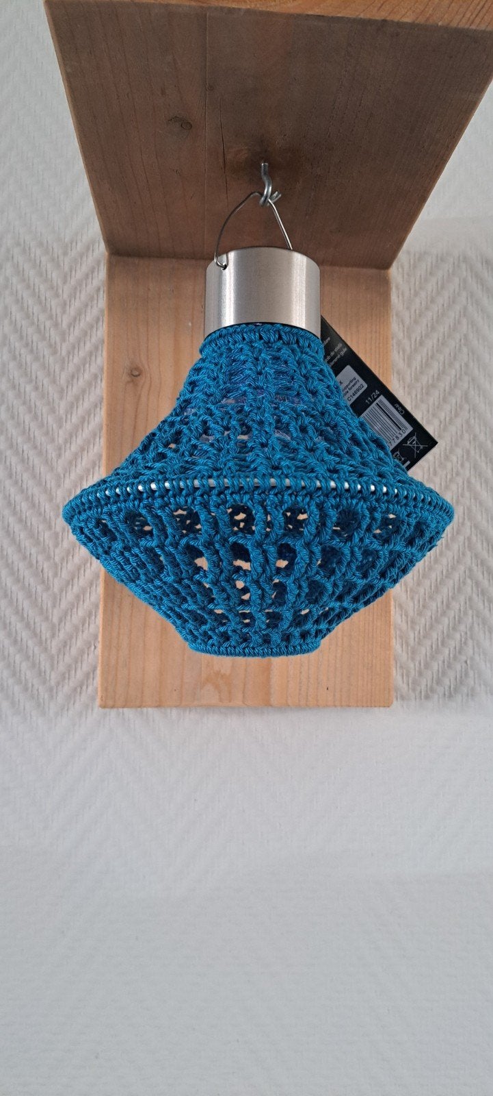 Gehaakt Solar hanglampje, Ophalen of Verzenden, Nieuw, Blauw