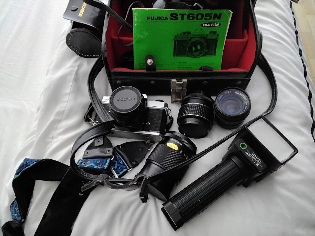Fototoestellen, Audio, Tv en Foto, Fotocamera's Analoog, Ophalen, Spiegelreflex, Overige Merken