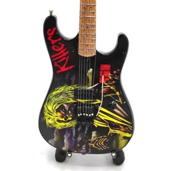 Iron Maiden zwart miniatuur gitaar 25cm mini guitar deco, Info@deconoord.nl, Deco Noord, Nieuw, Ophalen of Verzenden