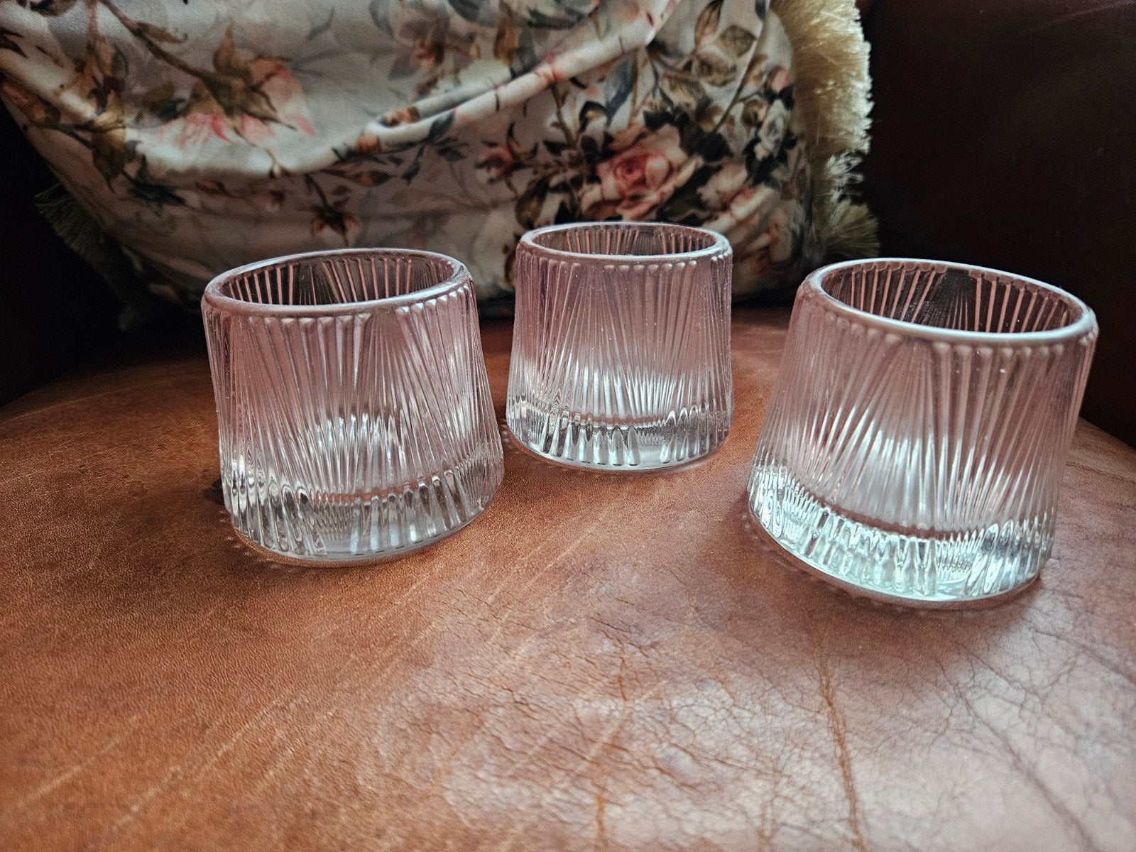 3 mooie roze waxinelichthouders, Ophalen of Verzenden, Roze