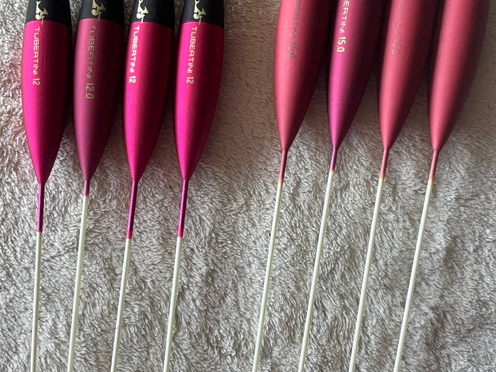 adv 62 / NIEUW serie 8 dobbers TUBERTINI, Ophalen of Verzenden, Nieuw, Dobber of Lood