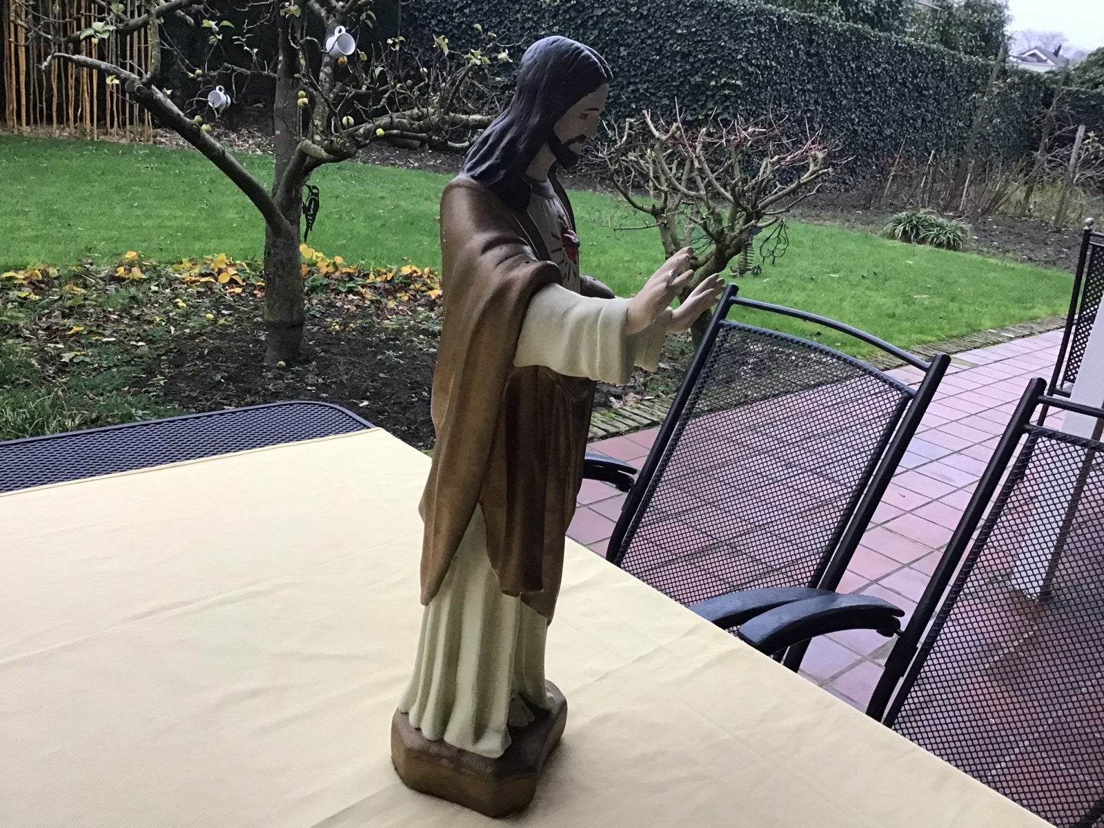 Jezus beeld - Heilig Hart - Religieus decoratie, Antiek en Kunst, Antiek | Religie, Ophalen