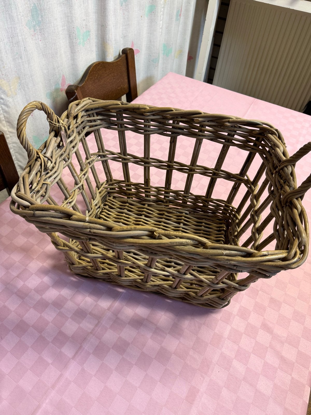 Rieten mand - 52x41x30 cm - Decoratief en praktisch, Ophalen, Gebruikt, Gevlochten, Mand
