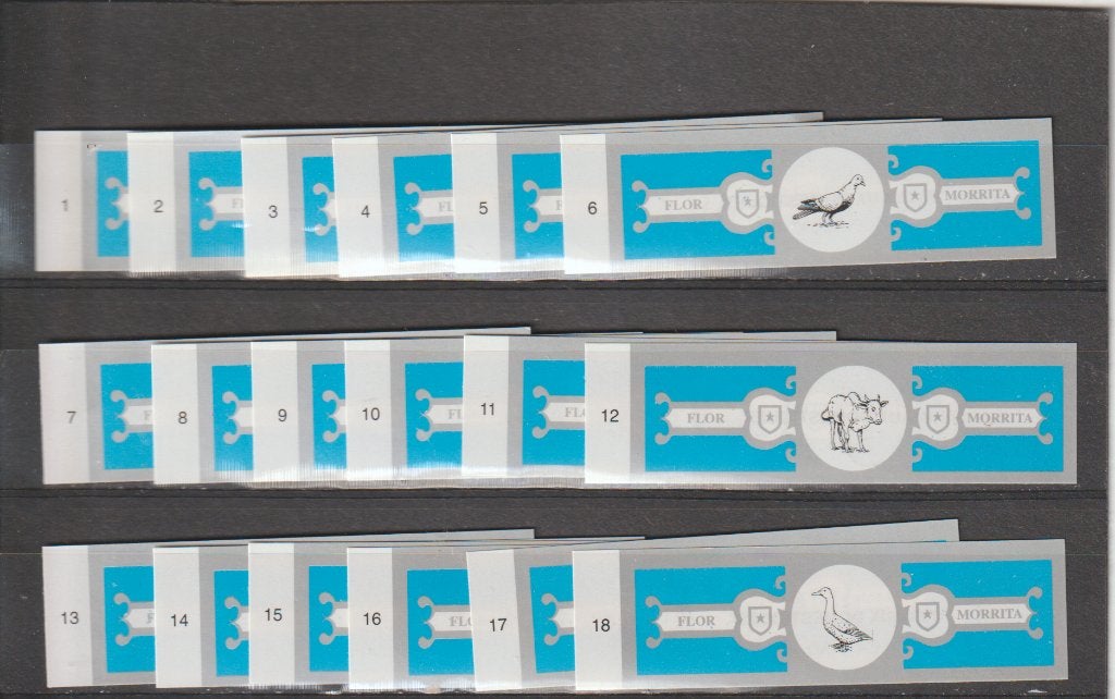 reeks 390  dieren   1-18     sigarenbanden, Ophalen of Verzenden, Zo goed als nieuw, Sigarenbandjes