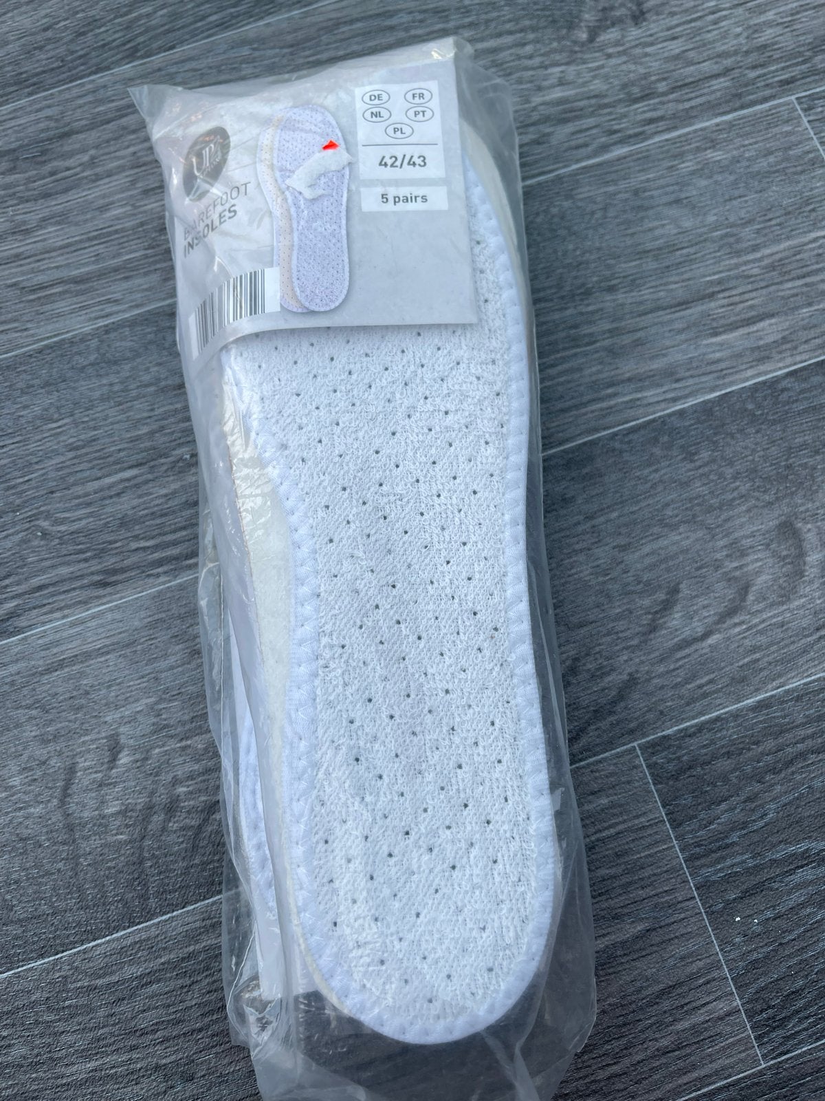 Inlegzool  maat 42/43 5 paar, Ophalen