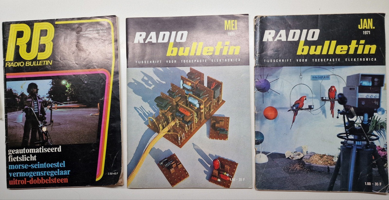 Vintage Radio Bulletin 3x 1971 1976, Ophalen of Verzenden, Gelezen, Overige typen