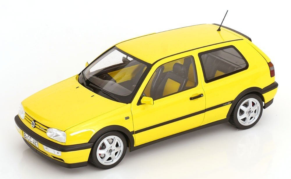 VW Golf 3 GTI Color Concept 1994, geel, 1/18, Norev, Auto, ., Norev, Ophalen of Verzenden