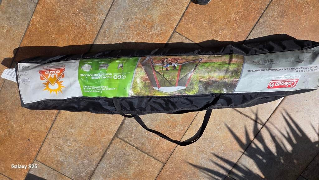 Coleman Instant Screenhouse 3x3m - Schermtent/Partytent, Caravans en Kamperen, Tenten, Ophalen, Zo goed als nieuw, Tot en met 2
