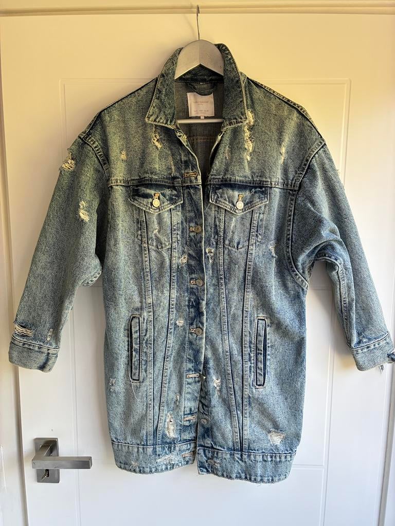 Zara Trafaluc spijkerjas jacket blauw oversize maat S ZGAN, Ophalen of Verzenden, Zo goed als nieuw, Maat 36 (S), Blauw