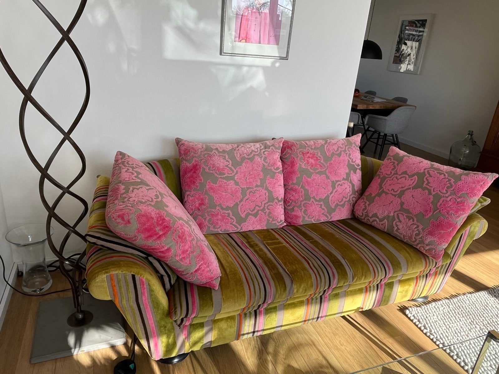 Vintage Rolf Benz bank uit 1990, chesterfield model, Ophalen, Gebruikt, Driepersoons, 75 tot 100 cm