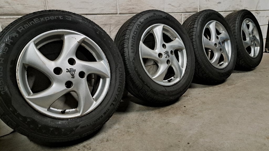 Lichtmetalen velgen Peugeot 206 307 207 195/65/15 185/55/15, Auto-onderdelen, Gebruikt, 15 inch, Banden en Velgen, Personenwagen
