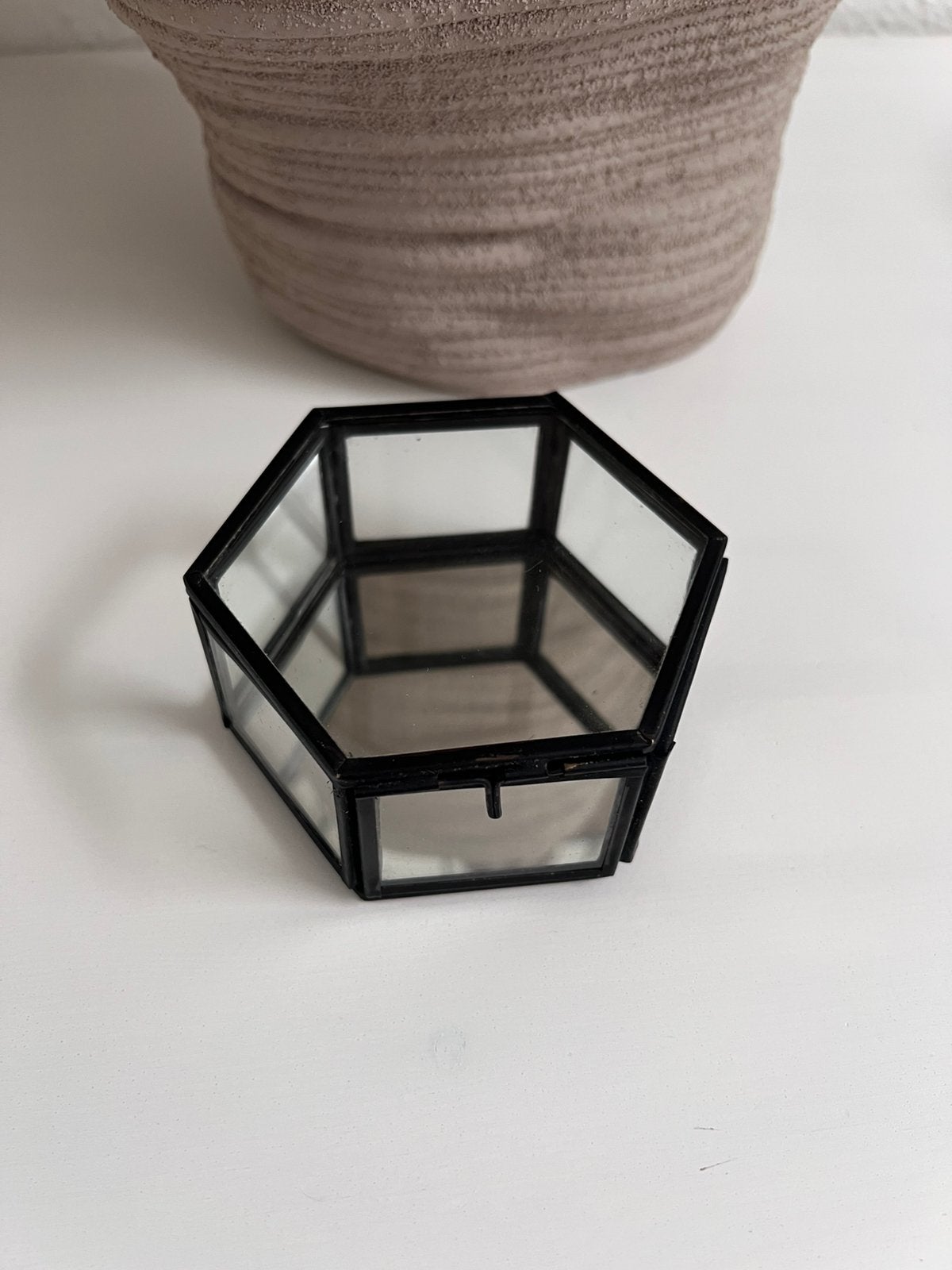 Sissy Boy boxje glas metaal. Zwart., Verzenden, Zo goed als nieuw, Zwart, Glas