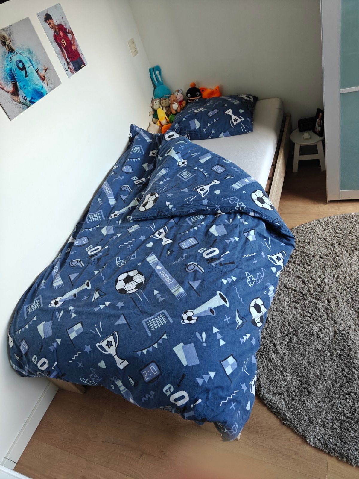 Eenpersoonsbed met lattenbodem, Kinderen en Baby's, Kinderkamer | Bedden, Gebruikt, 70 tot 85 cm, 180 cm of meer, Ophalen