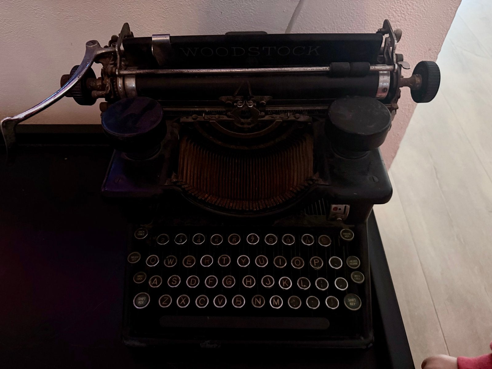 Oude typemachine, Ophalen