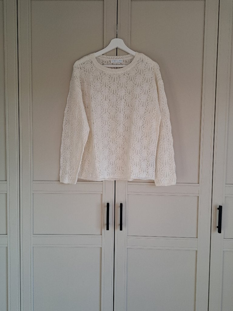 Nieuwe prachtige opengewerkte trui, crème, maat S., Kleding | Dames, Overige kleuren, Nieuw, Ophalen of Verzenden, Maat 36 (S)