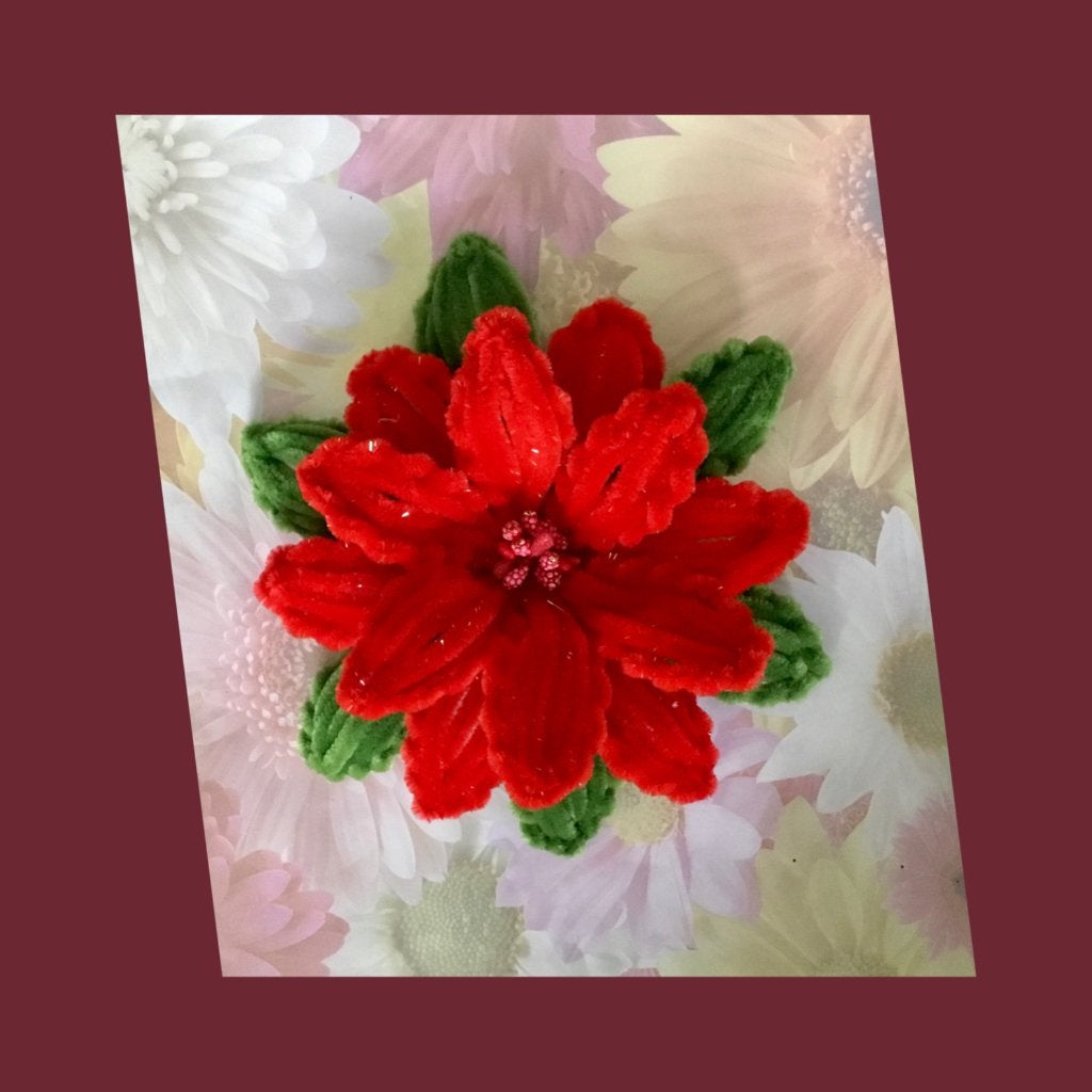 Kerstdecoratie Poinsettia - 235 A, Verzenden, Handgemaakt, Textiel, Nieuw