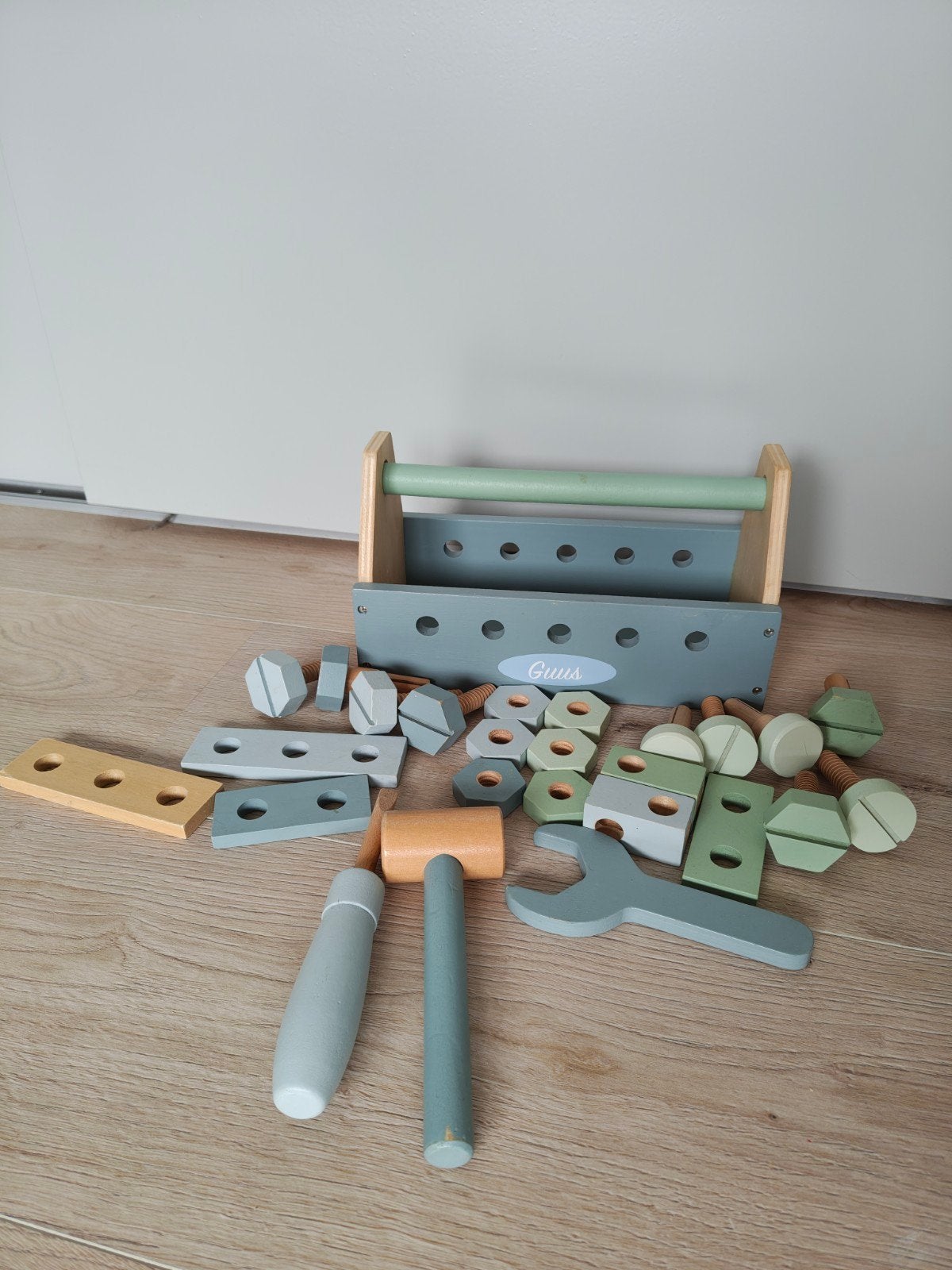 Gereedschapskist Little Dutch met naam 'Guus'., Kinderen en Baby's, Speelgoed | Houten speelgoed, Ophalen, Zo goed als nieuw, Overige typen