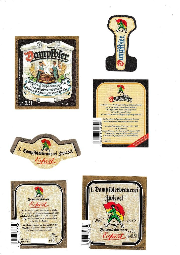 Bieretiketten Dampfbier - Duitsland, Ophalen of Verzenden, Nieuw, Overige typen, Overige merken