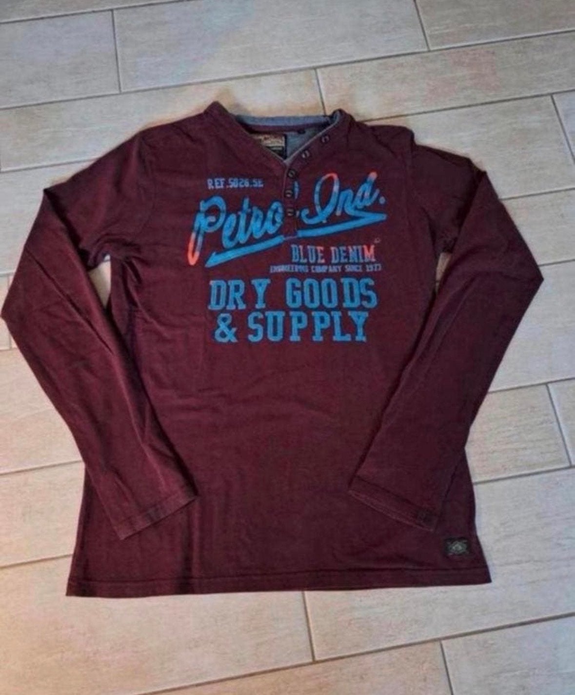Petrol longsleeve maat 176 Z.g.a.n., Ophalen of Verzenden, Zo goed als nieuw, Overige maten, Rood