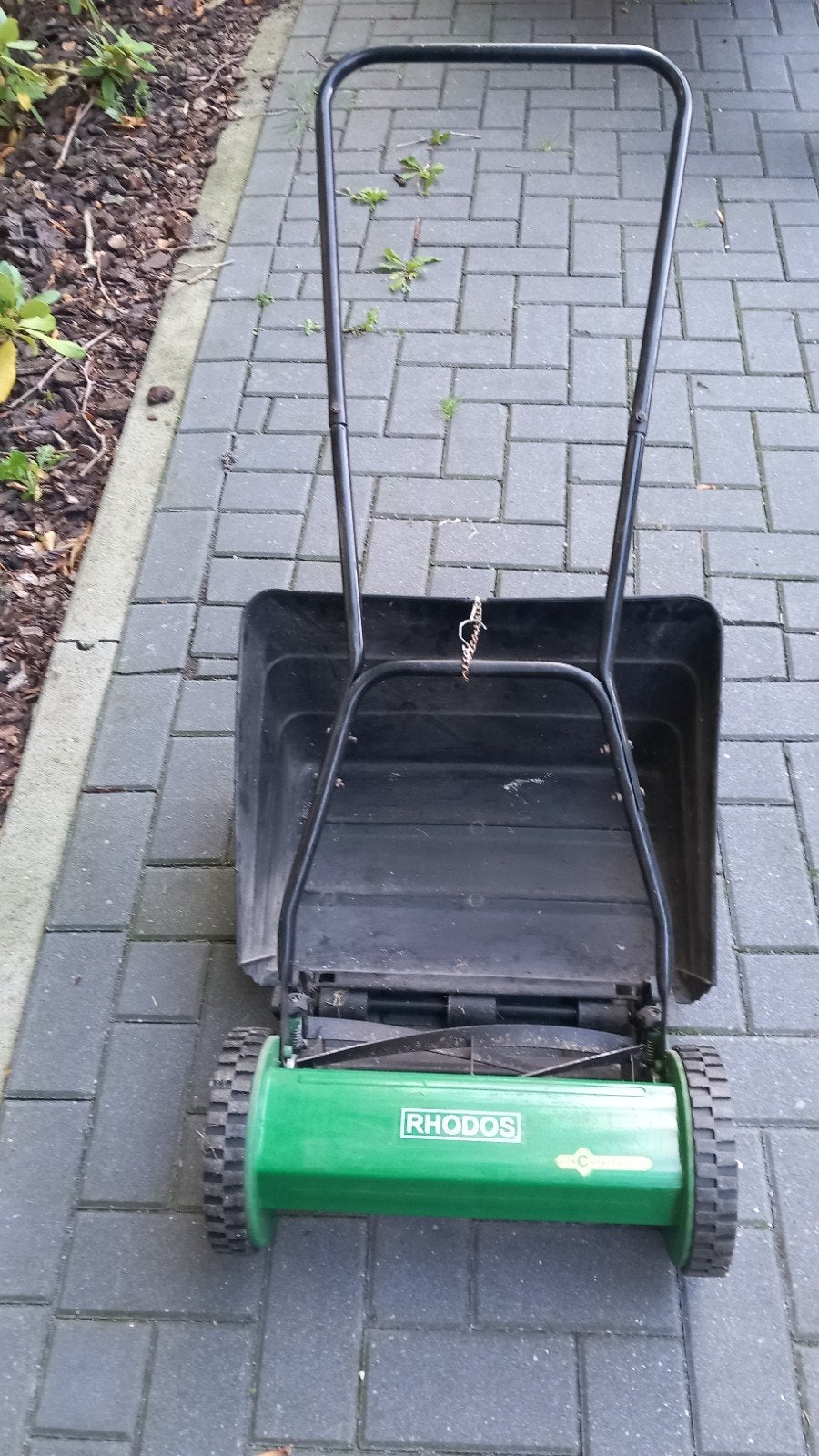 Rhodus handgrasmaaier met opvangbak, Ophalen, Gebruikt, Handgrasmaaier, RHODOS