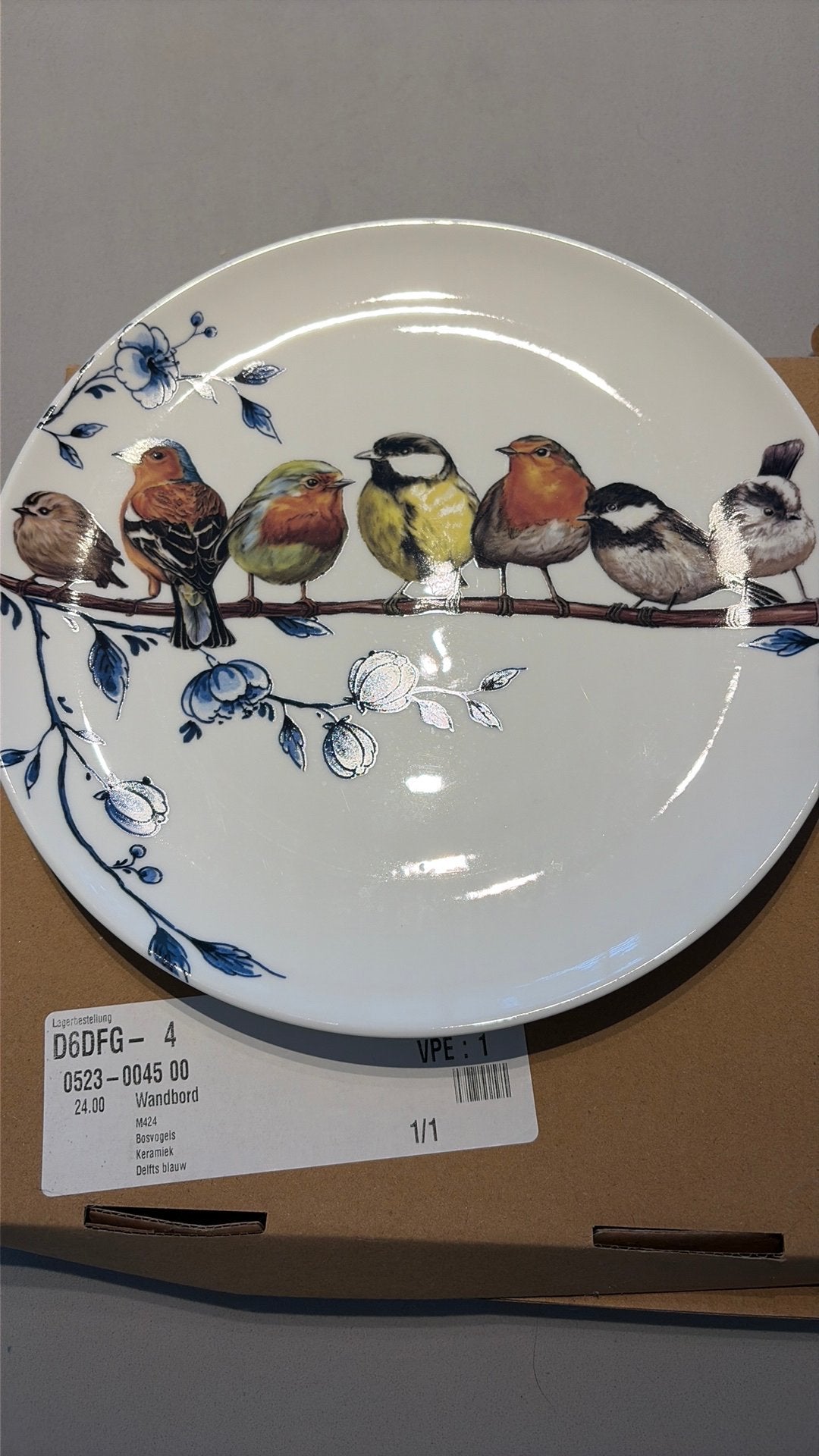 HEINEN DELFTS BLAUW bosvogels, Antiek en Kunst, Ophalen of Verzenden