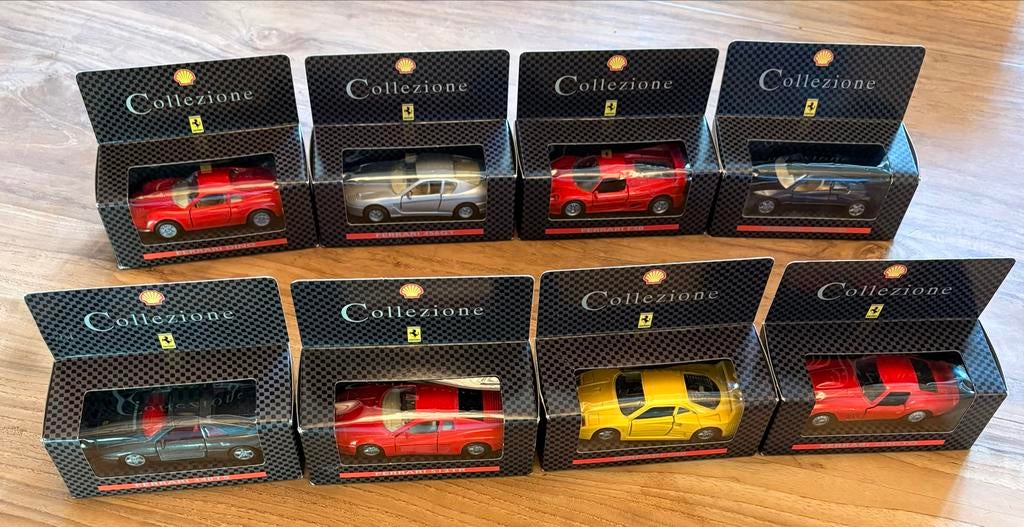 Shell Collezione Ferrari modelauto's - Complete set van 8, Hobby en Vrije tijd, Modelauto's | Overige schalen, Ophalen of Verzenden