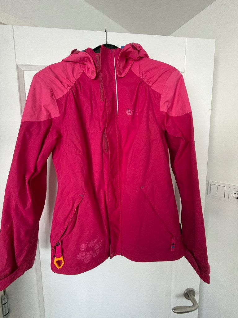 Jack Wolfskin regenjas maat 164, Ophalen of Verzenden, Zo goed als nieuw, Kleding