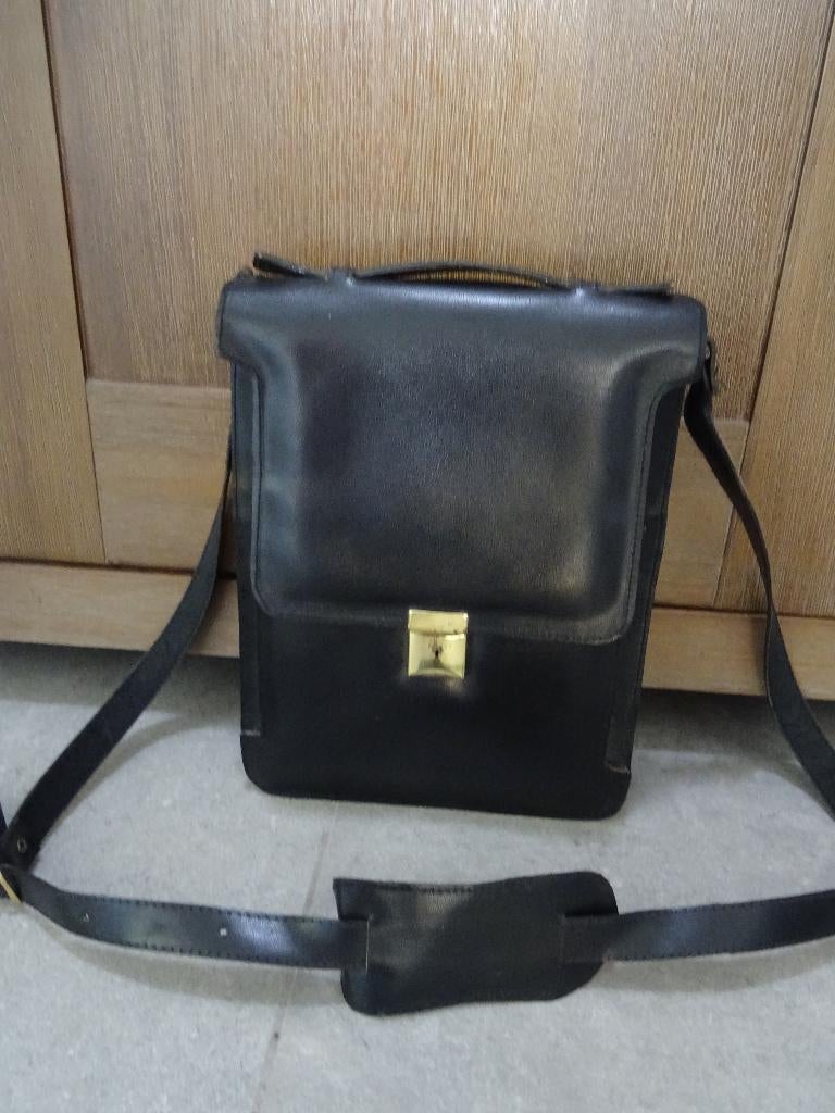 Leren heren tas schoudertas crossbody lederen tas, Sieraden, Tassen en Uiterlijk, Tassen | Schoudertassen, Overige merken, Zwart