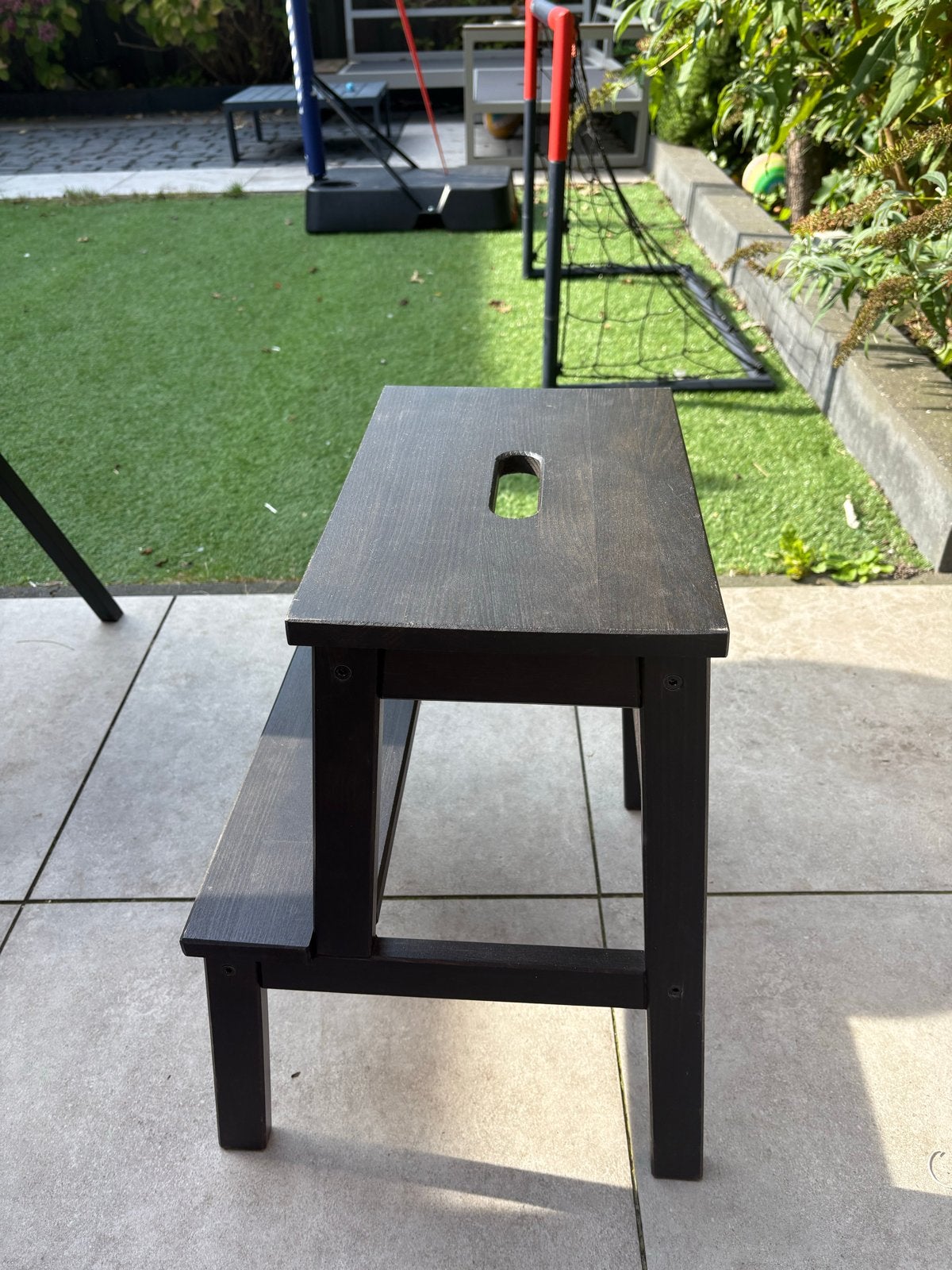 BEKVÄM (Opstapje/kruk, zwart, 50 cm), Ophalen, Gebruikt, Hout