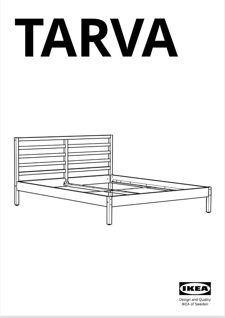 IKEA Tarva bedframe 140x200, Huis en Inrichting, Ophalen, Beige, Tweepersoons, 140 cm