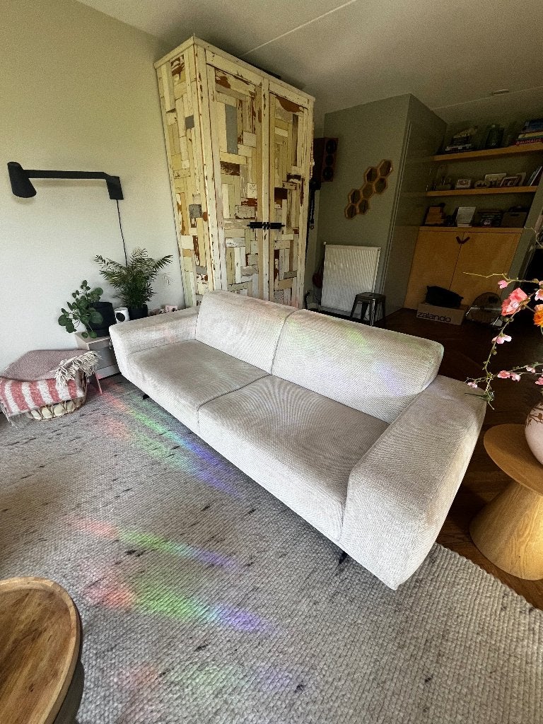 Dutch design bank Nomad Cartel Living crème (3-4 personen)., Huis en Inrichting, Banken | Bankstellen, Ophalen, 75 tot 100 cm