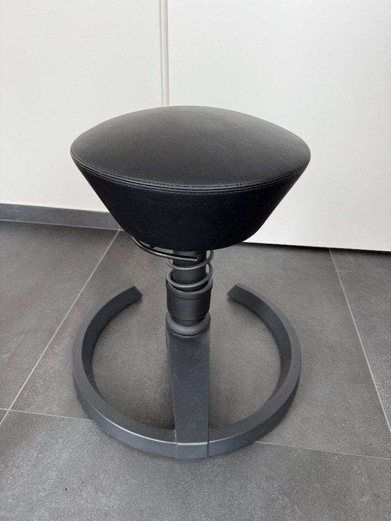 Swopper Classic luxe ergonomische bureaustoel | kruk | ZGAN, Ophalen, Zwart, Zo goed als nieuw, Bureaukruk