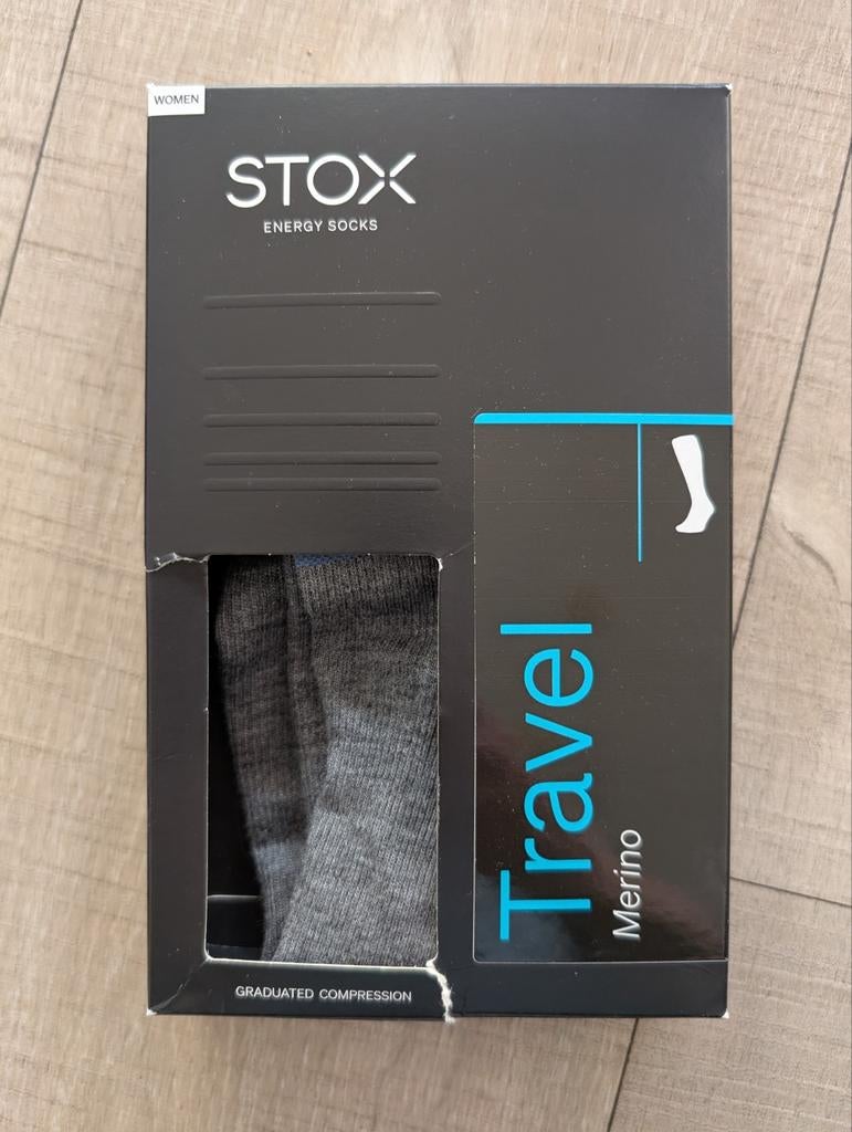 STOX Energy Socks - Travel Merino (Dames) - Maat W1 - NIEUW, Overige typen, Zwart, Maat 35 t/m 38, Nieuw