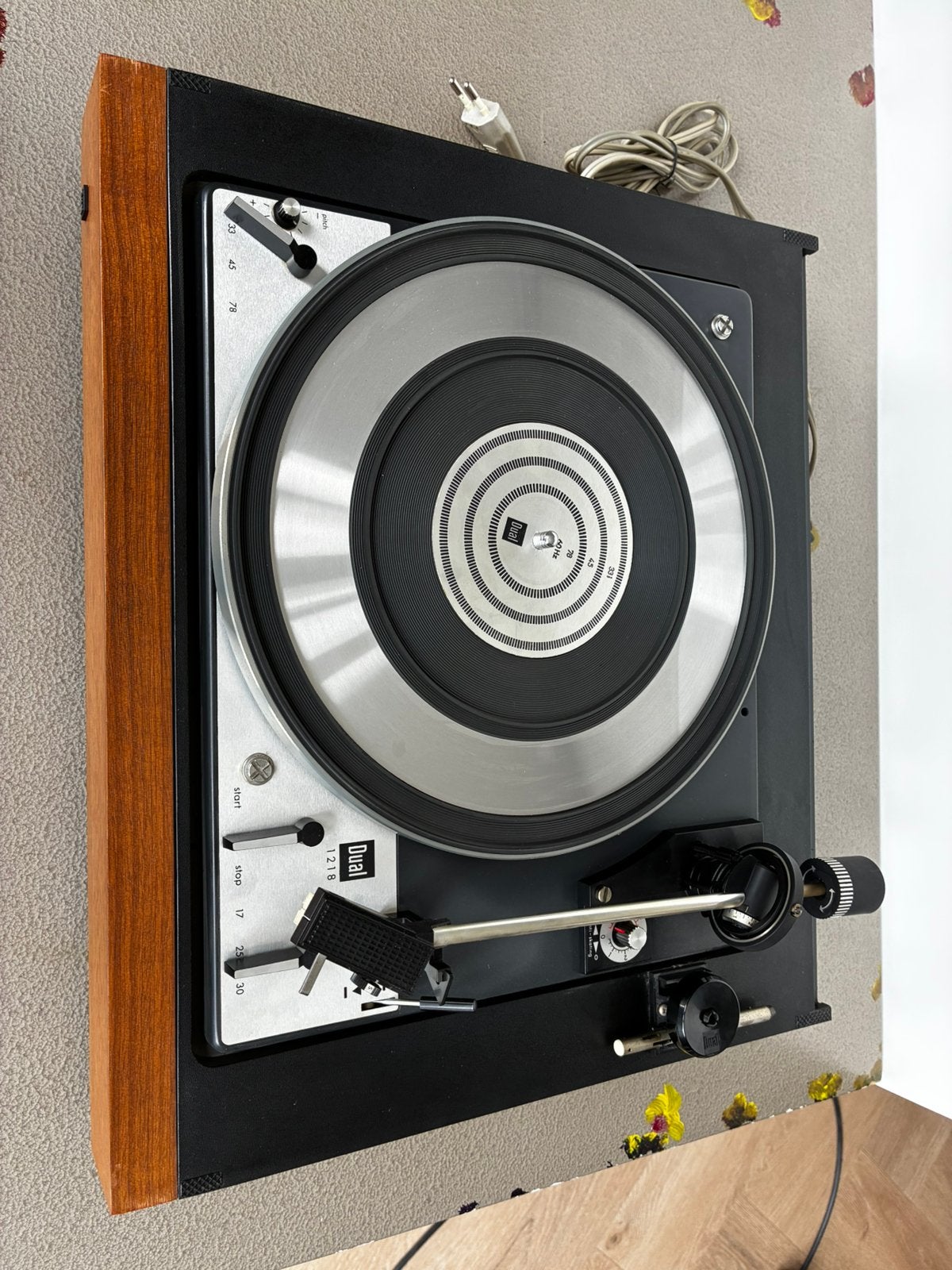 Dual 1218 Platenspeler - Vintage Hifi, Ophalen, Gebruikt, Automatisch, Platenspeler
