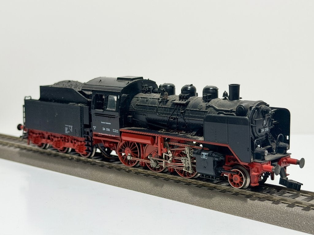 FLM: 4142 stoomlok met tender 24 016 DIGITAAL voor H0-spoor, Ophalen, Gebruikt, Fleischmann, Gelijkstroom