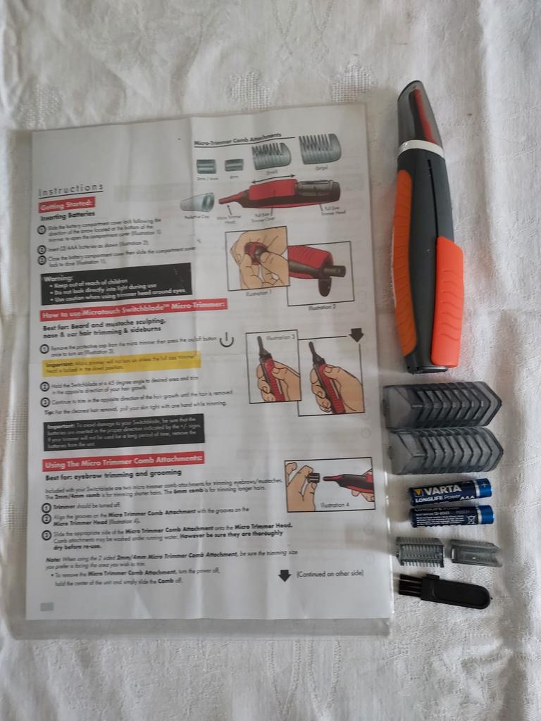 MicroTouch Switchblade 2-in-1 Trimmer en Scheerapparaat, Ophalen, Gebruikt