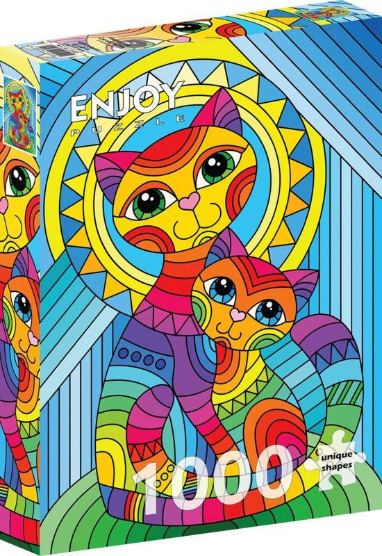 Enjoy - Inseparable Cat and Kitten - 1000 stukjes, Ophalen of Verzenden, 500 t/m 1500 stukjes, Nieuw, Legpuzzel