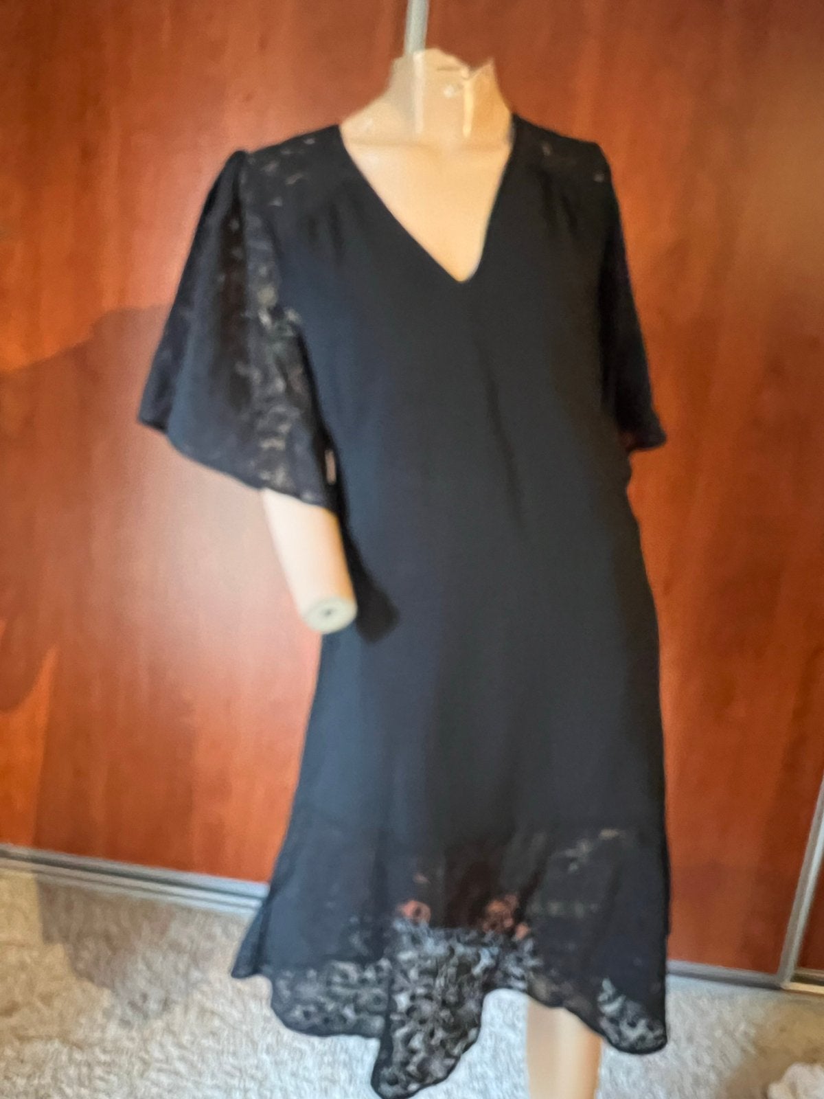MOSCHINO jurk met kant maat M origineel ZGAN, Maat 38/40 (M), G, G, Zwart
