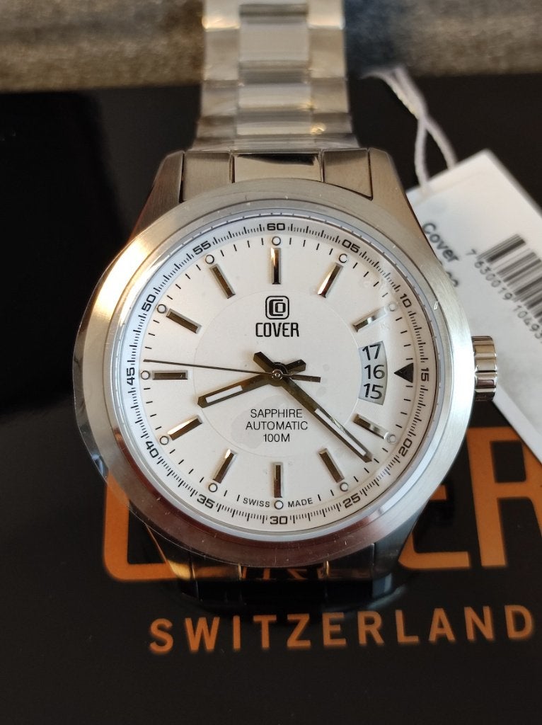 Nieuw Cover M3 Automatic Zwitsers horloge, saffier, RVS, Overige merken, Staal, Staal, Polshorloge