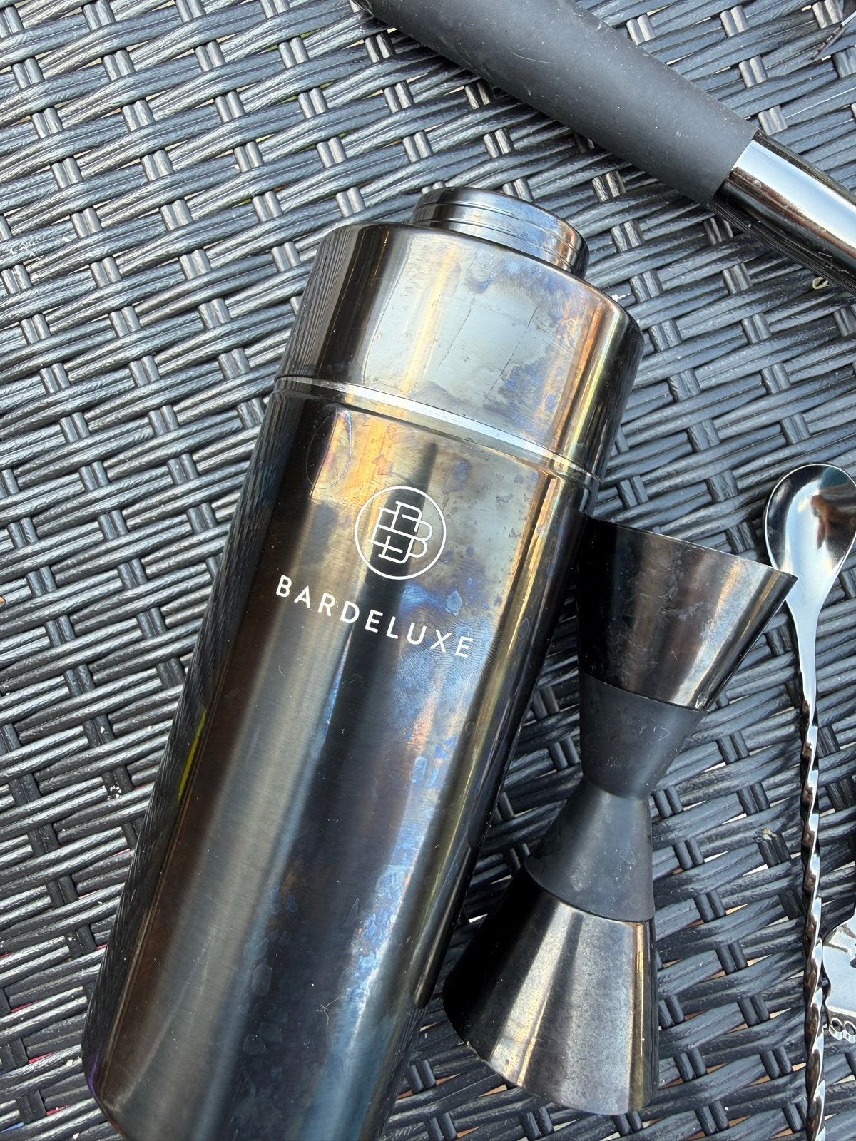 BARDELUXE Cocktail Shaker Set - Complete Barset, Overige typen, Ophalen of Verzenden, Zo goed als nieuw, Zwart